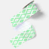 Green and white diamond pattern サテンリボン (裏面)