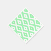 Green and white diamond pattern スタンダードカクテルナプキン (角)