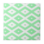Green and white diamond pattern タイル (正面)