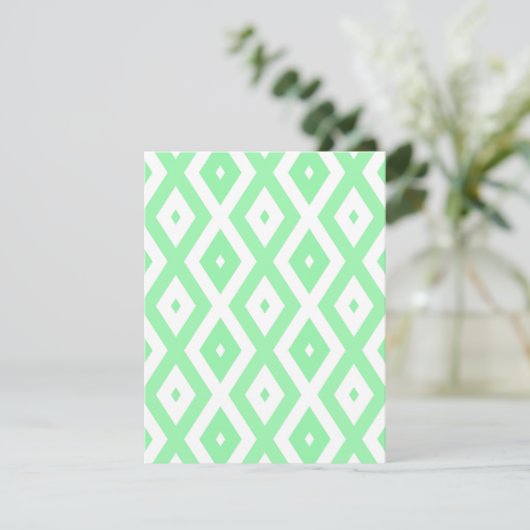 Green and white diamond pattern 出欠カード (スタンド正面)