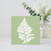 Green and White Fern Greeting Card カード (スタンド正面)