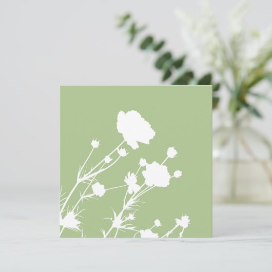Green and White Floral Card (スタンド正面)