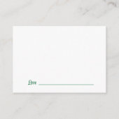 Green and White Graduate Words of Wisdom Advice エンクロージャーカード (裏面)