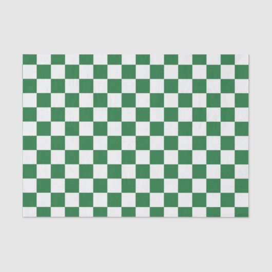 Green and White Holiday Check 薄葉紙 (正面)