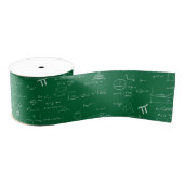 Green and white math formulas and equations craft グログランリボン (リール)