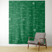 Green and White Mathematic Formulas Equations タペストリー (インサイチュ)