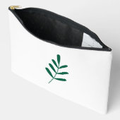 Green and White Minimalist Greenery  アクセサリーポーチ (見開き)