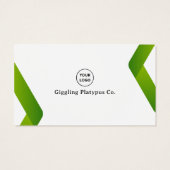 Green and White Minimalist Modern Business Card (裏面)