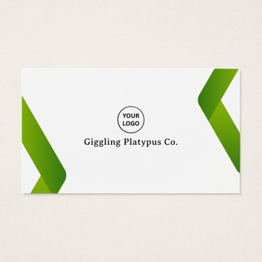 Green and White Minimalist Modern Business Card (裏面)
