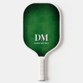 Green and White Monogram Pickleball Paddle ピックルボールラケット (正面)