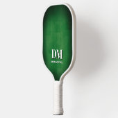 Green and White Monogram Pickleball Paddle ピックルボールラケット (左)