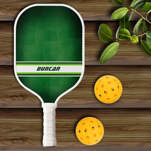 Green and White Personalized Pickleball Paddle ピックルボールラケット