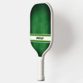 Green and White Personalized Pickleball Paddle ピックルボールラケット (左)