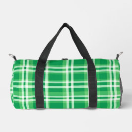 Green And White Plaid ダッフルバッグ