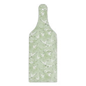 Green And White Seagull Beach Bird Pattern カッティングボード (正面)