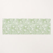 Green And White Seagull Bird Beach Pattern Yogamat ヨガマット (正面(横))