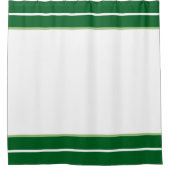 Green And White Shower Curtain シャワーカーテン (正面)