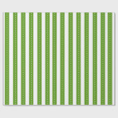 Green and White Striped Wrapping Paper ラッピングペーパー (フラット)
