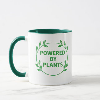 Green and White Vegan Plant Based Mug マグカップ