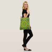 Green and Yellow Abstract Tote Bag トートバッグ (モデル)
