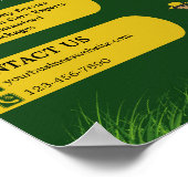 Green and Yellow Lawn Care ポスター (角)