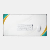 Green and Yellow Modern Pattern with Custom Sign デスクマット (キーボード&マウス)