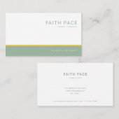 Green and Yellow Modern School Counselor 名刺 (正面/裏面)