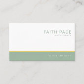 Green and Yellow Modern School Counselor  名刺 (正面)