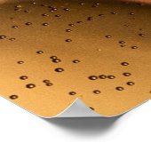 Green and yellow water droplets ポスター (角)