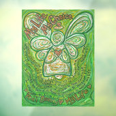 Green Angel with Cancer詩アートの窓が貼り付く ウィンドウサイン (シート3)