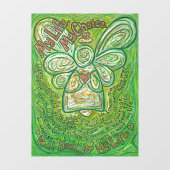 Green Angel with Cancer詩アートの窓が貼り付く ウィンドウサイン (シート)