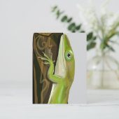 Green Anole Lizard ポストカード (スタンド正面)