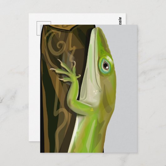 Green Anole Lizard ポストカード (正面/裏面)