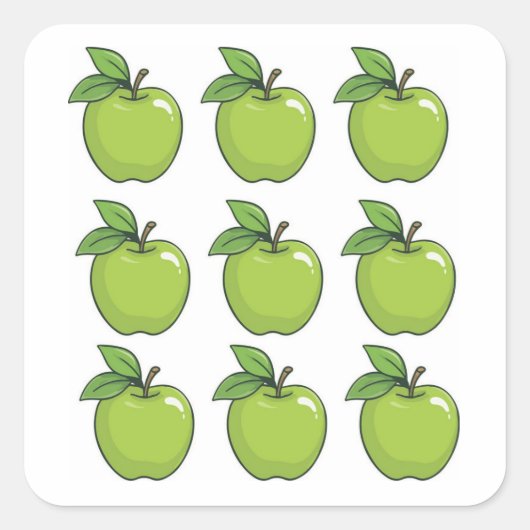 Green Apple スクエアシール (正面)