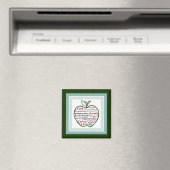 Green Apple、世界の最高の先生質 マグネット (インサイチュ (食洗機))