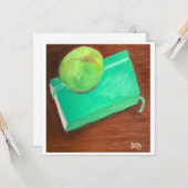 Green Apple and Journal カード (正面/裏面インサイチュ)