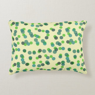 green apple and teal polka dots アクセントクッション