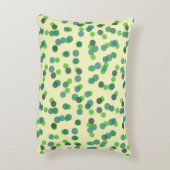 green apple and teal polka dots アクセントクッション (裏面(縦))