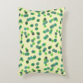 green apple and teal polka dots アクセントクッション (正面(垂直))