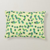 green apple and teal polka dots アクセントクッション (裏面)