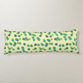 green apple and teal polka dots ボディピロー (裏面)