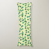 green apple and teal polka dots ボディピロー (正面縦)