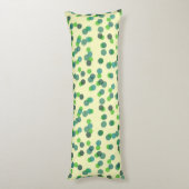green apple and teal polka dots ボディピロー (裏面 (縦))