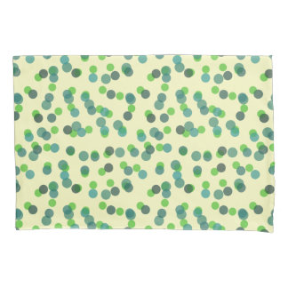 green apple and teal polka dots 枕カバー