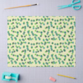green apple and teal polka dots 薄葉紙 (クラフト)