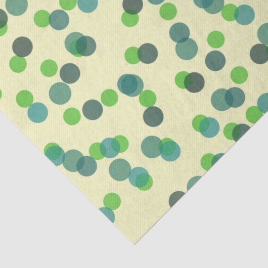 green apple and teal polka dots 薄葉紙 (詳細)