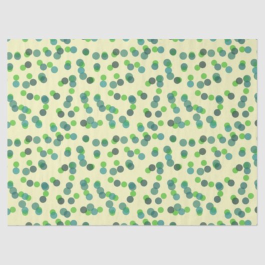 green apple and teal polka dots 薄葉紙 (正面)