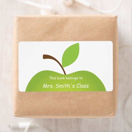 Green Apple Classroomブックプレート ラベル (インサイチュ)