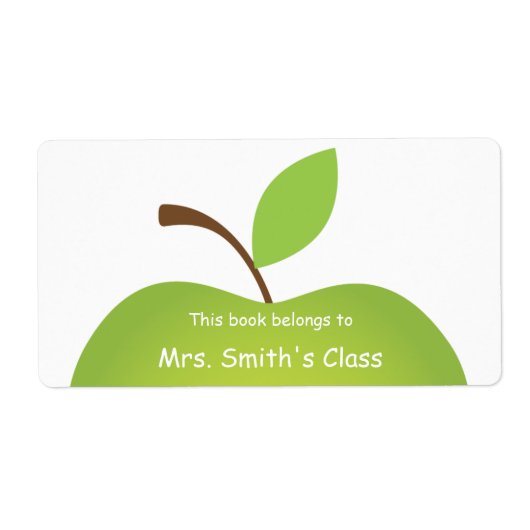 Green Apple Classroomブックプレート ラベル (正面)