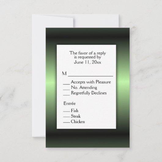 Green Apple Shine RSVP with Menu (正面)